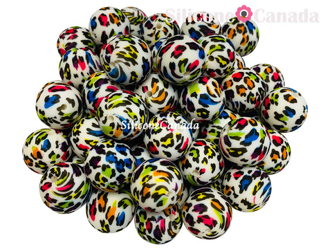 Round Colourful Leopard