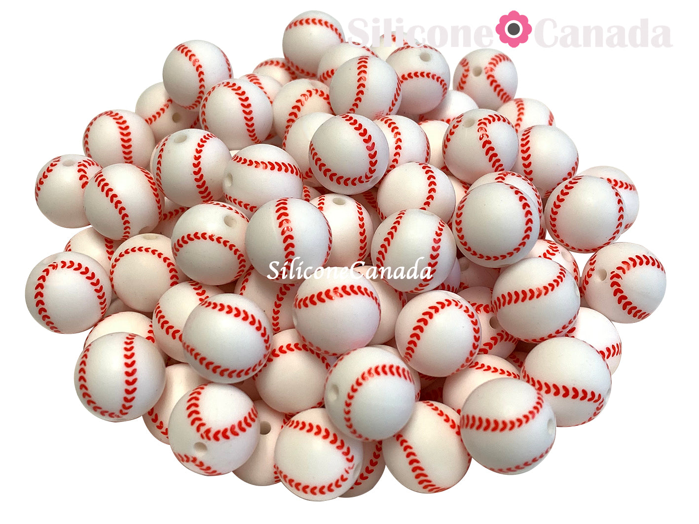 Baseball Print Beads