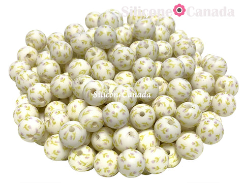 Spring Flower Silicone Print Beads